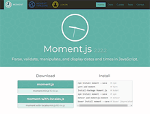 Tablet Screenshot of momentjs.com